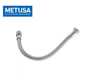 TUBO DE ABASTO VINIL TR. 1/2 X 1/2 X 80CM M-H DN10 - METUSA