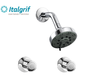 MEZCLADORA DE DUCHA 2 LLAVES CON SALIDA TECNO - ITALGRIF