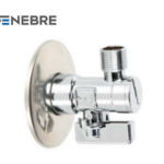 VALVULA ANGULAR DE !h" X 3/8" CON FTLTRO Y CANOPLA CROMADA