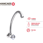 LLAVE DE LAVADERO BRONCE PICO L CAMILA - AMANCAES