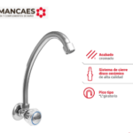 LLAVE DE LAVADERO BRONCE PICO L MICAELA - AMANCAES