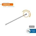 TUBO DE ABASTO PARA LAVATORIO 1/2" X 1/2" X 40CM - VAINSA - Imagen 2