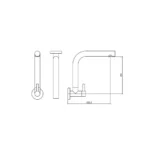 LLAVE PARA LAVADERO A LA PARED - VAINSA - Imagen 2