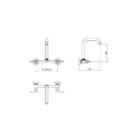 MEZCLADORA PARA LAVADERO A LA PARED - VAINSA - Imagen 2