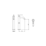 LLAVE PARA LAVATORIO ALTA - VAINSA - Imagen 2