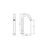 LLAVE PARA LAVATORIO ALTA AL MUEBLE - VAINSA - Imagen 2
