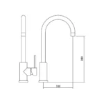 MEZCLADORA MONOCOMANDO PARA LAVADERO AL MUEBLE - VAINSA - Imagen 2