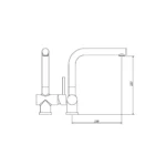 MEZCLADORA MONOCOMANDO PARA LAVADERO AL MUEBLE - VAINSA - Imagen 2