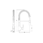 MEZCLADORA MONOCOMANDO PARA LAVADERO AL MUEBLE - VAINSA - Imagen 2