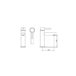 MEZCLADORA MONOCOMANDO PARA LAVATORIO BAJA - VAINSA - Imagen 2