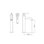 MEZCLADORA MONOCOMANDO PARA LAVATORIO ALTA - VAINSA - Imagen 2