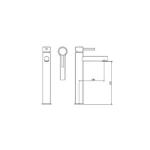 MEZCLADORA MONOCOMANDO PARA LAVATORIO ALTA - VAINSA - Imagen 2