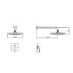 MEZCLADORA MONOCOMANDO PARA DUCHA C/SALIDA - VAINSA - Imagen 2