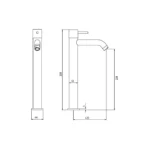 LLAVE PARA LAVATORIO ALTA AL MUEBLE - VAINSA - Imagen 2