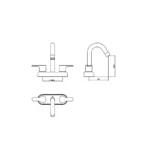 MEZCLADORA 4" PARA LAVATORIO AL MUEBLE - VAINSA - Imagen 2