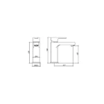 MEZCLADORA MONOCOMANDO PARA LAVATORIO BAJA AL MUEBLE - VAINSA - Imagen 2