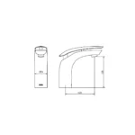 MONOCOMANDO PARA LAVATORIO BAJA MARTINI CON ACABADO DURACROM - VAINSA - Imagen 2