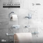 ACCESORIOS DE BAÑO 5 PIEZAS OVAL -  VAINSA - Imagen 2