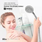 DUCHA TELÉFONO ROMA CON SOPORTE VENTOSA - VAINSA - Imagen 2