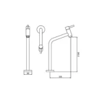 LLAVE PARA LAVATORIO ALTA - VAINSA - Imagen 2