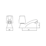 LLAVE PARA LAVATORIO AL MUEBLE - VAINSA - Imagen 2
