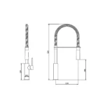 MEZCLADORA MONOCOMANDO PARA LAVADERO AL MUEBLE - VAINSA - Imagen 3