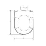 ASIENTO PARA INODORO SUSPENDIDO - VAINSA - Imagen 2