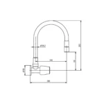 LLAVE PARA LAVADERO A LA PARED P/FLEX NEGRO - VAINSA - Imagen 2