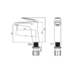 MONOCOMANDO PARA LAVATORIO BAJA BELLINI CON ACABADO DURACROM - VAINSA - Imagen 2