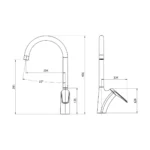 MEZCLADORA MONOCOMANDO PARA LAVADERO BELLINI CON ACABADO DURACROM - VAINSA - Imagen 2