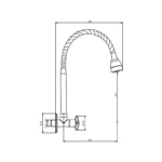 LLAVE PARA LAVADERO A LA PARED PICO FLEXIBLE - ITALGRIF - Imagen 2