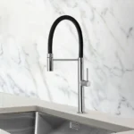 MEZCLADORA MONOCOMANDO LAVADERO C/ PICO NEGRO FLEXIBLE - VAINSA - Imagen 2