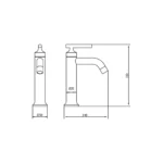 LLAVE PARA LAVATORIO BAJA - VAINSA - Imagen 2