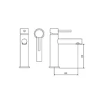 MEZCLADORA MONOCOMANDO PARA LAVATORIO BAJA - VAINSA - Imagen 2