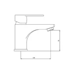 MEZCLADORA MONOCOMANDO PARA LAVATORIO BAJA - VAINSA - Imagen 3