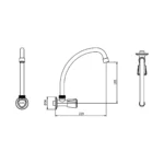 LLAVE PARA LAVADERO A LA PARED - VAINSA - Imagen 2