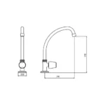 LLAVE PARA LAVADERO AL MUEBLE - VAINSA - Imagen 2