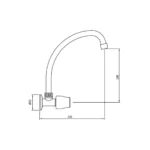 LLAVE PARA LAVADERO A LA PARED  AVANTE - VAINSA - Imagen 2