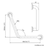 BARRA DE SEGURIDAD CURVA (110°) - VAINSA - Imagen 4