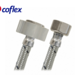 TUBO DE ABASTO ACERO LAVATORIO 1/2 M X 1/2 H RESINA X 40 CM