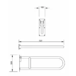 AGARRADERA PARED REBATIBLE LEEYES MAT. A.INOX - LEEYES - Imagen 2