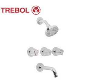 MEZCLADORA DE DUCHA Y TINA DE 8" CON SALIDA DE 4"