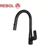 MEZCLADORA MONOCOMANDO DE COCINA PICO EXTRAÍBLE OXFORD NEGRO MATE - TREBOL