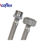 TUBO DE ABASTO ACERO LAVAT 1/2 M X 1/2 H RESINA X 55 CM