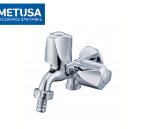 LLAVE DOBLE DE LAVANDERÍA A LA PARED CIRCÓN - METUSA