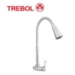 LLAVE DE 1/2” PICO FLEXIBLE A LA PARED SAVONA LUX PARA COCINA - TREBOL