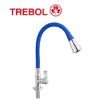 LLAVE SAVONA LUX CON PICO FLEXIBLE AZUL AL MUEBLE - TREBOL