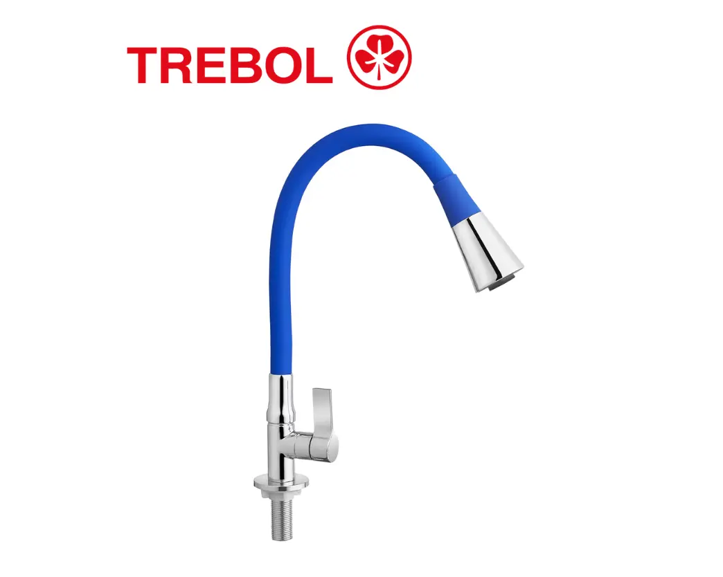 Copia de Copia de VAINSA_IMAGENES DE LA WEB - 2026-03-16T174349.663 LLAVE SAVONA LUX CON PICO FLEXIBLE AZUL AL MUEBLE - TREBOL - Imagen 1