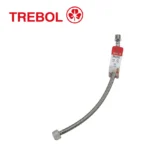 TUBO DE ABASTO INODORO ACERO INOXIDABLE 1/2X7/8”X45CM - TREBOL