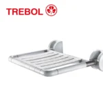 ASIENTO DE DUCHA DE ACERO INOXIDABLE CON RECUBRIMIENTO DE NYLON - TREBOL
